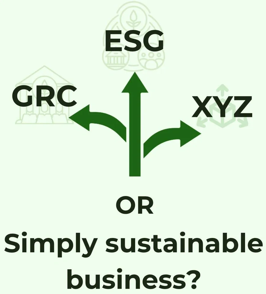 GRC, ESG, XYZ or simply sustainable business?